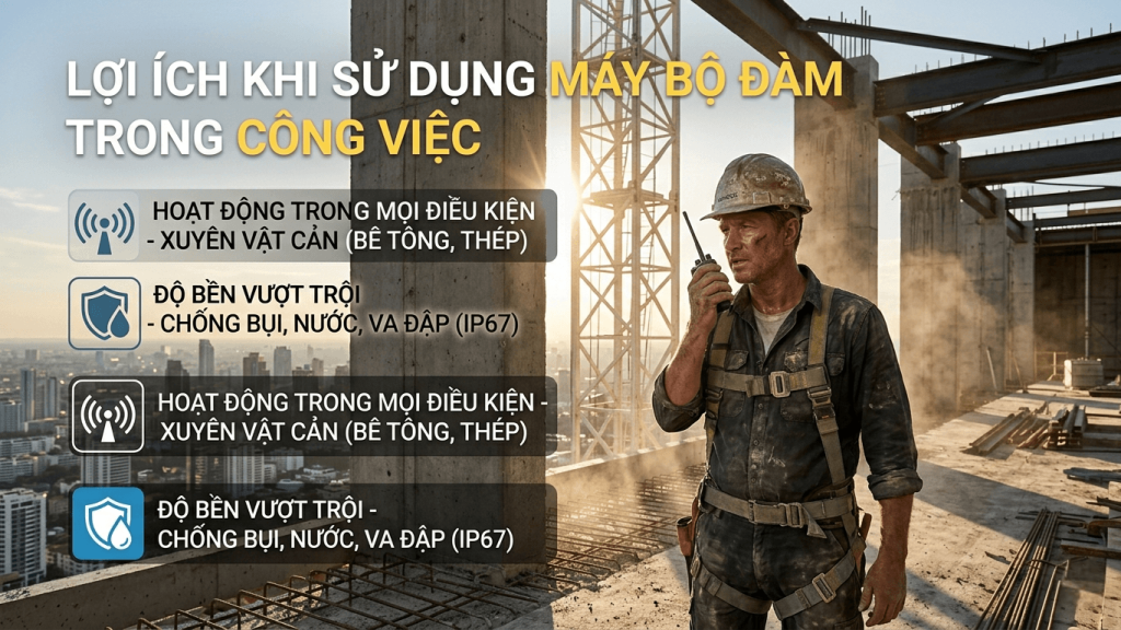 lợi ích khi sử dụng máy bộ đàm trong công việc
