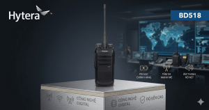 Bộ đàm cầm tay Hytera BD518 là bộ đàm kỹ thuật số DMR mạnh mẽ, hỗ trợ 2 slot cùng tần số và bảo mật mã thoại tiên tiến. Thiết bị đạt chuẩn quân đội, mang lại âm thanh Digital trong trẻo và hiệu suất liên lạc vượt trội.